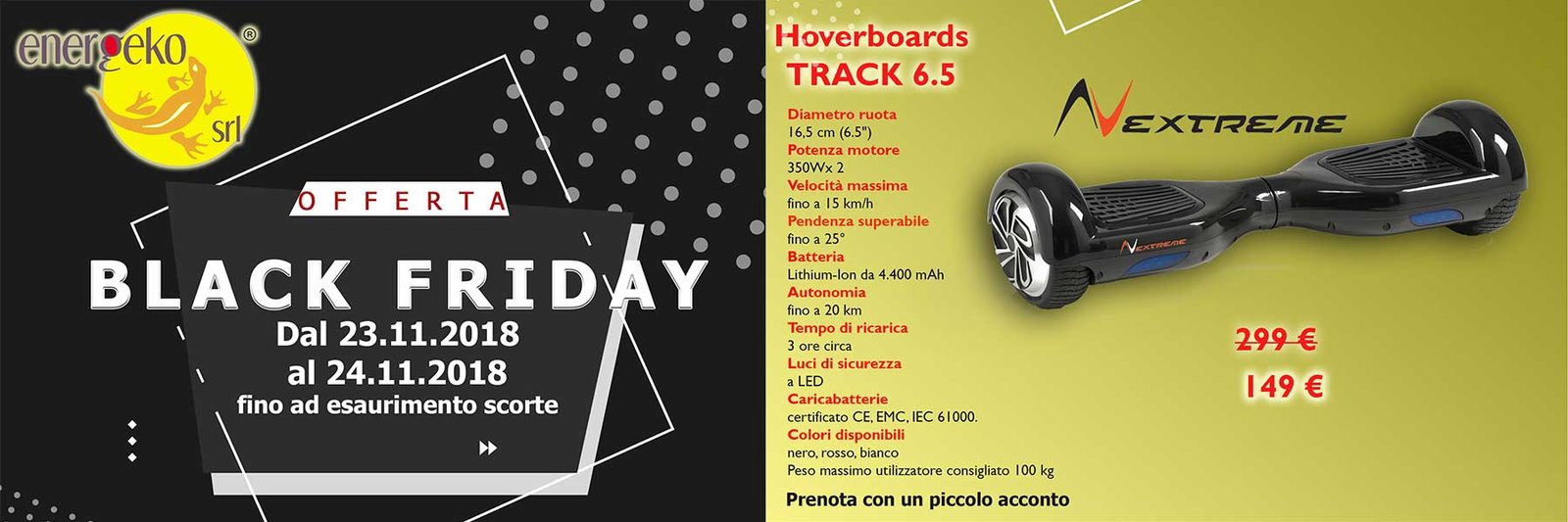 black friday hoverboard elettrico